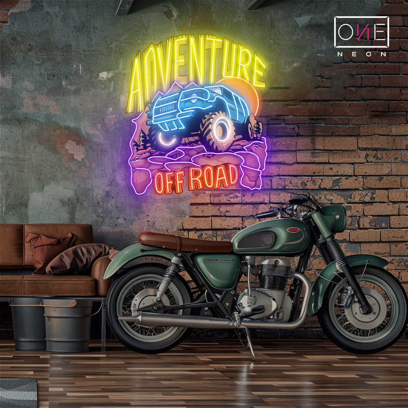 Panneau néon à LED Adventure Off Road Artwork
