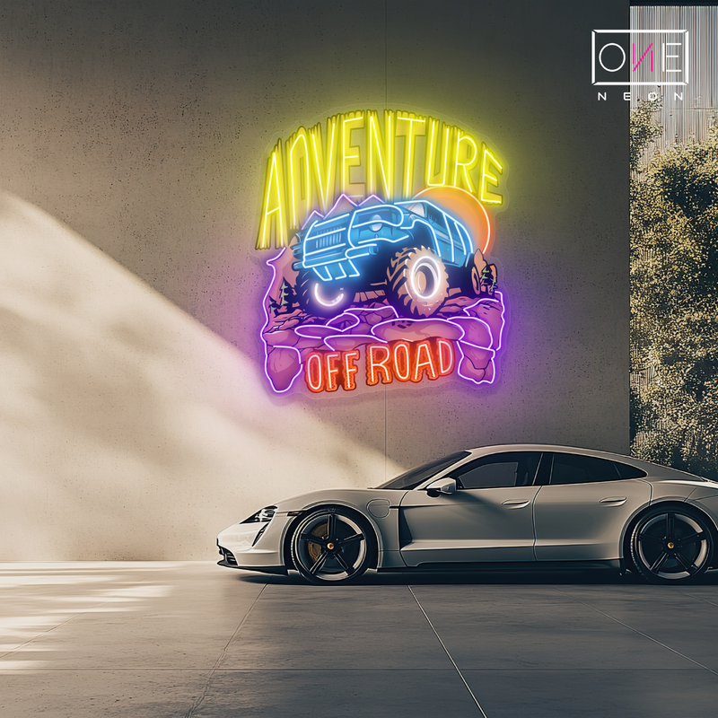 Panneau néon à LED Adventure Off Road Artwork
