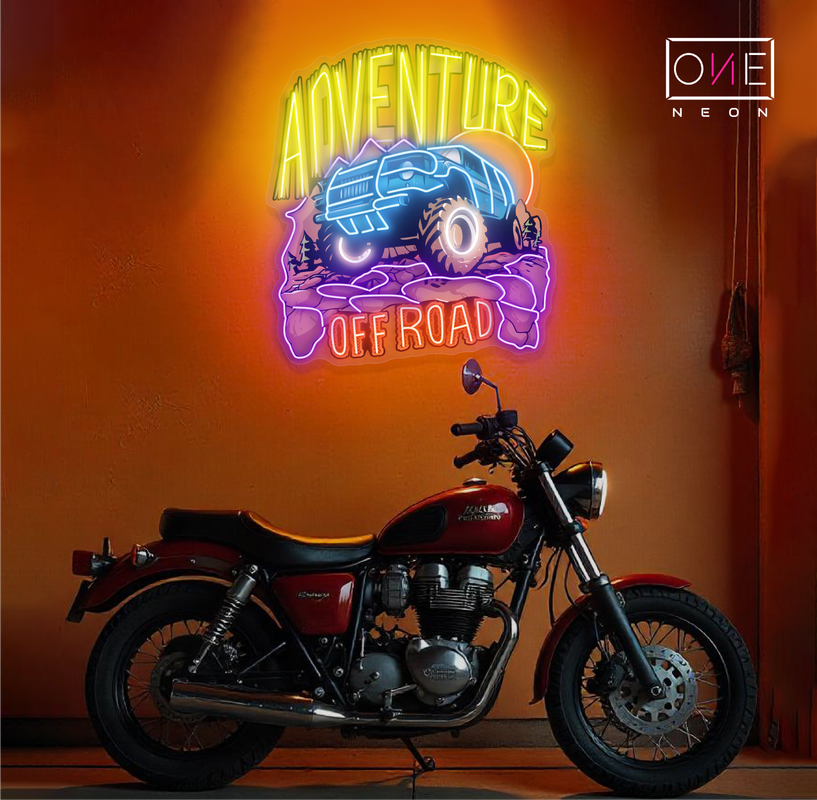 Panneau néon à LED Adventure Off Road Artwork