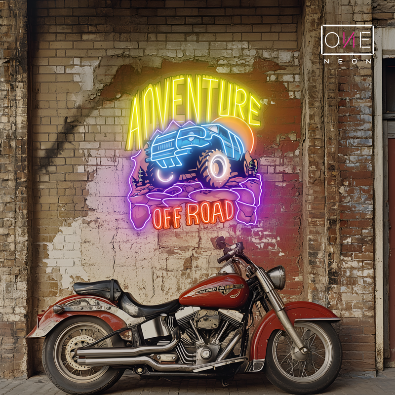 Panneau néon à LED Adventure Off Road Artwork