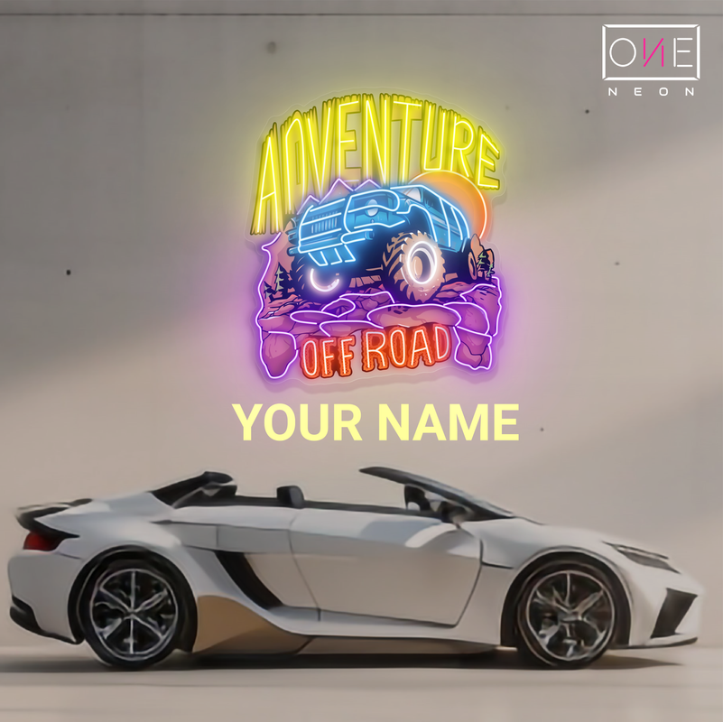 Panneau néon à LED Adventure Off Road Artwork