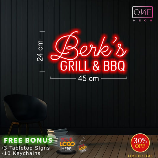 Berk's Grill & BBQ | LED Neon Sign