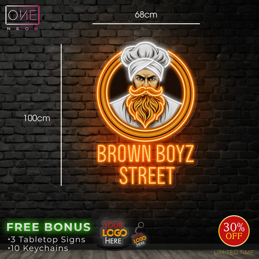Brown boyz street| LED Neon Sign