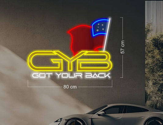 GYB GOT YOUR BACK & GYB X CHIEF (2 RGB signs) | LED Neon Sign