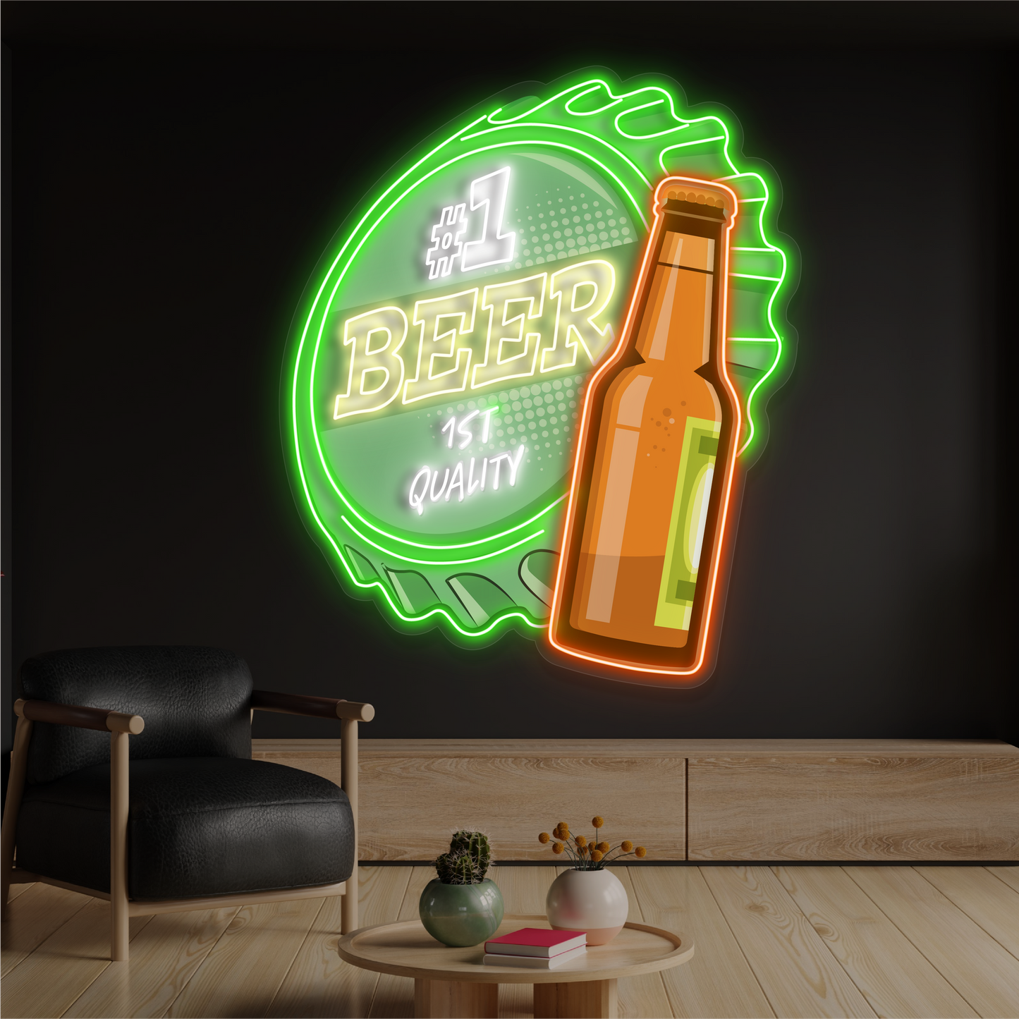 Panneau néon à LED Top Brew Artwork