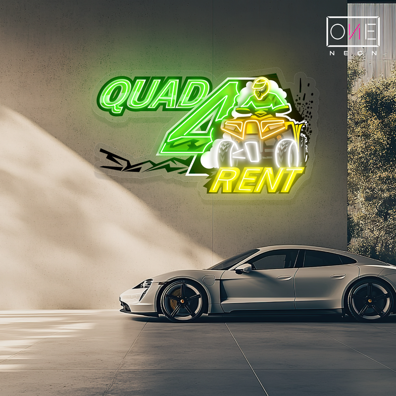 Enseigne au néon à LED Quad 4 Rent Artwork