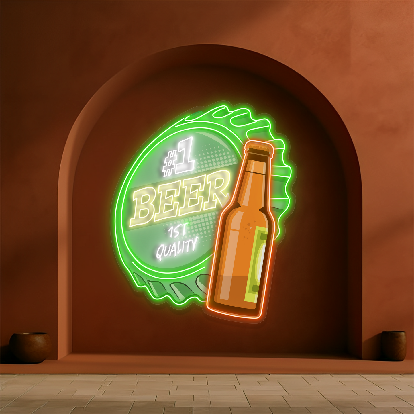 Panneau néon à LED Top Brew Artwork