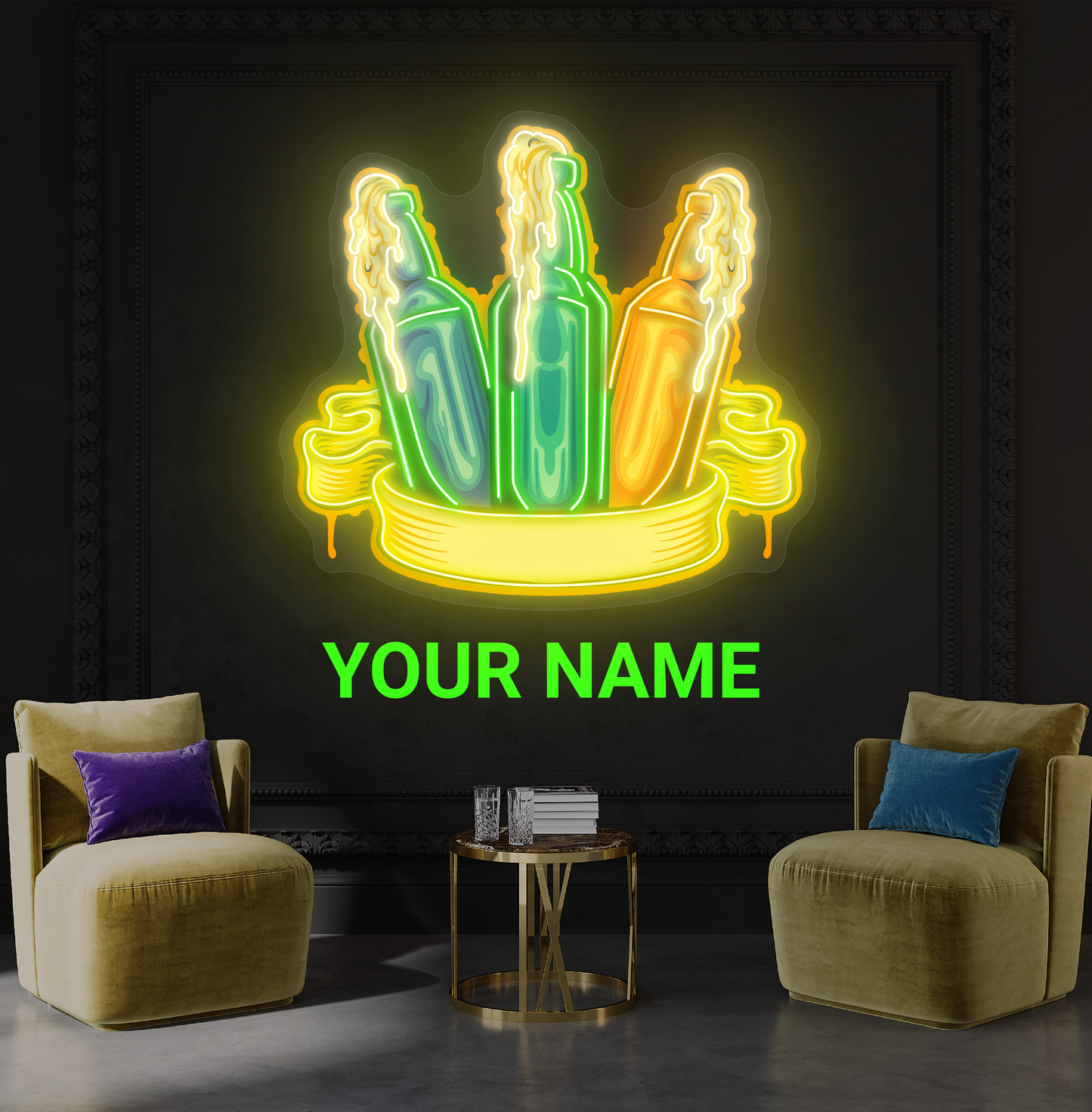 Enseigne au néon à LED Triple Chill Artwork