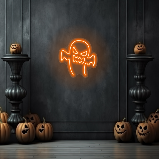 Angry Ghost LED Neon Sign