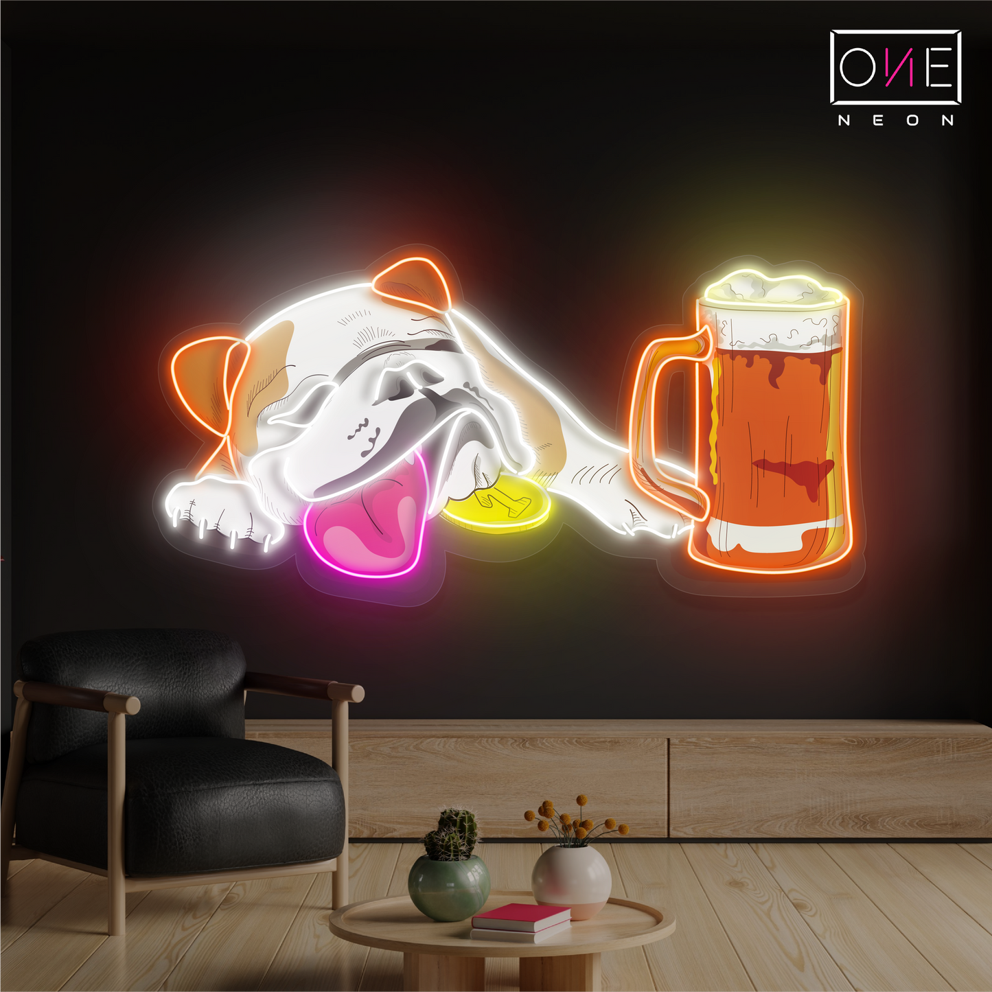 Enseigne au néon à LED Puppy Brew Artwork