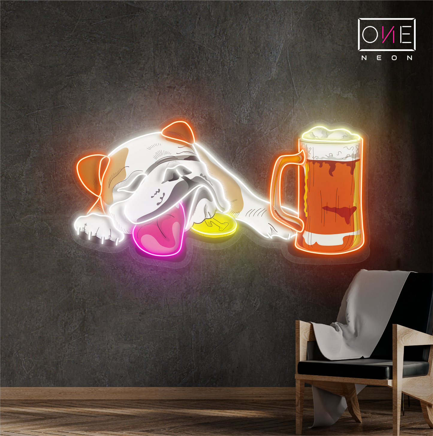 Enseigne au néon à LED Puppy Brew Artwork