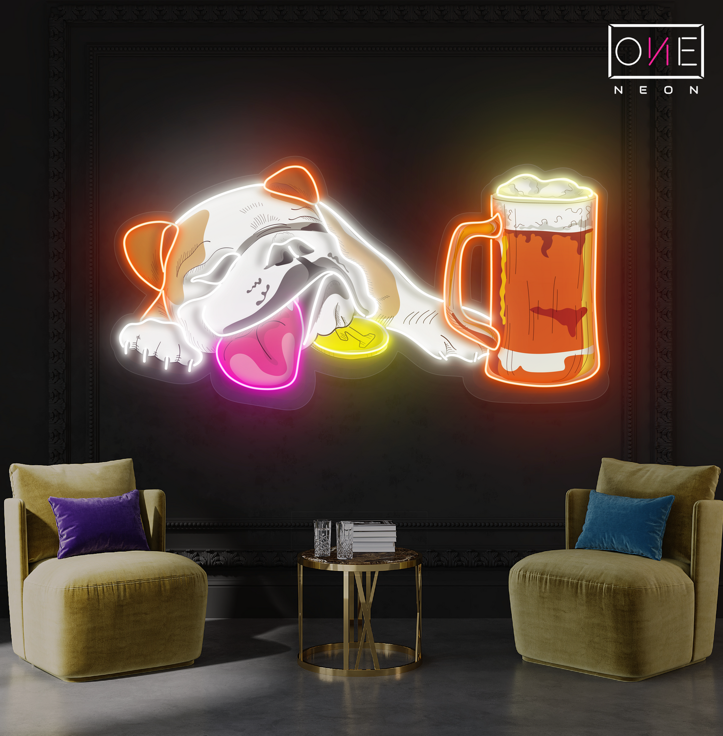 Enseigne au néon à LED Puppy Brew Artwork