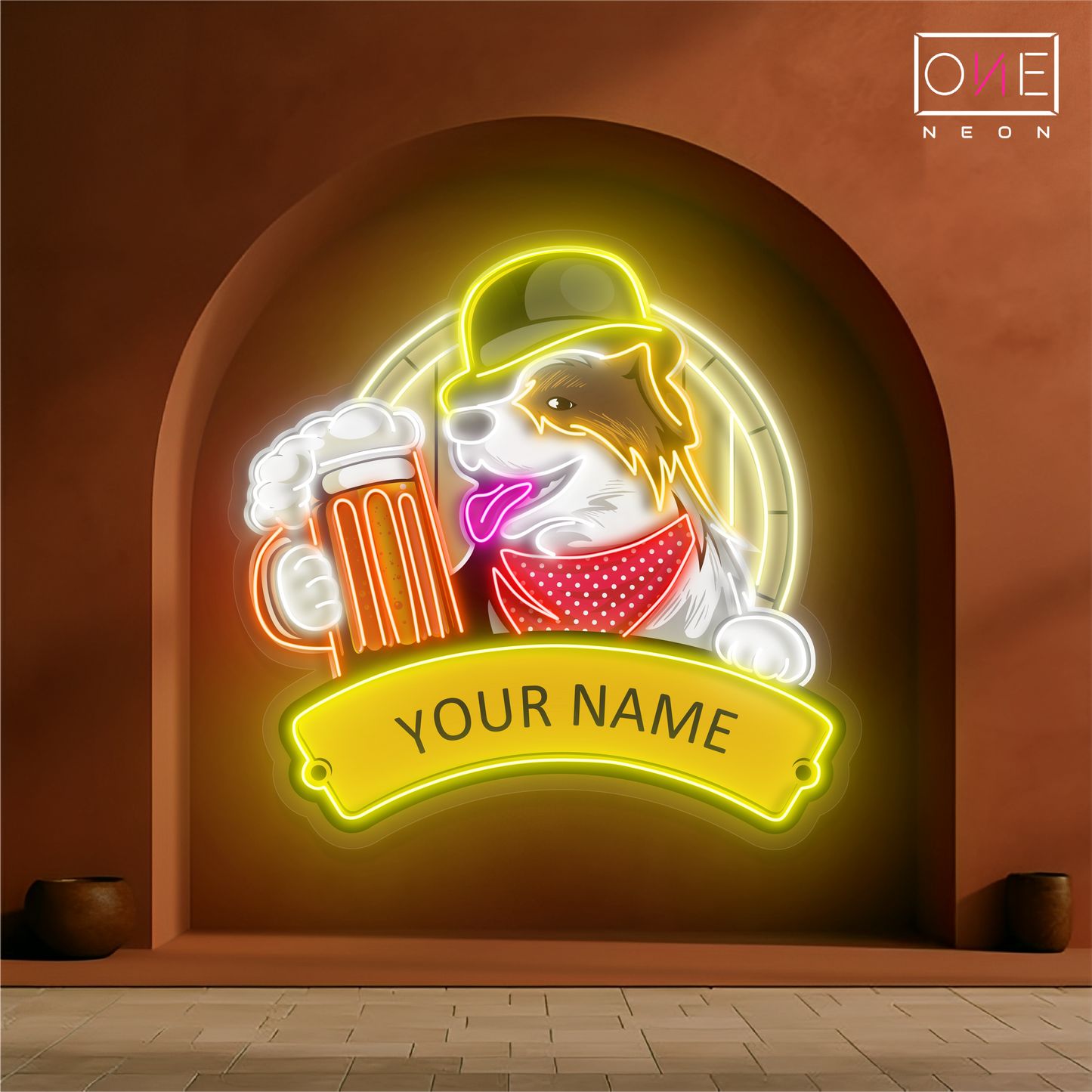 Panneau néon à LED Pup's Pub