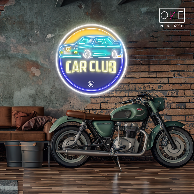 Enseigne au néon à LED Car Club Artwork