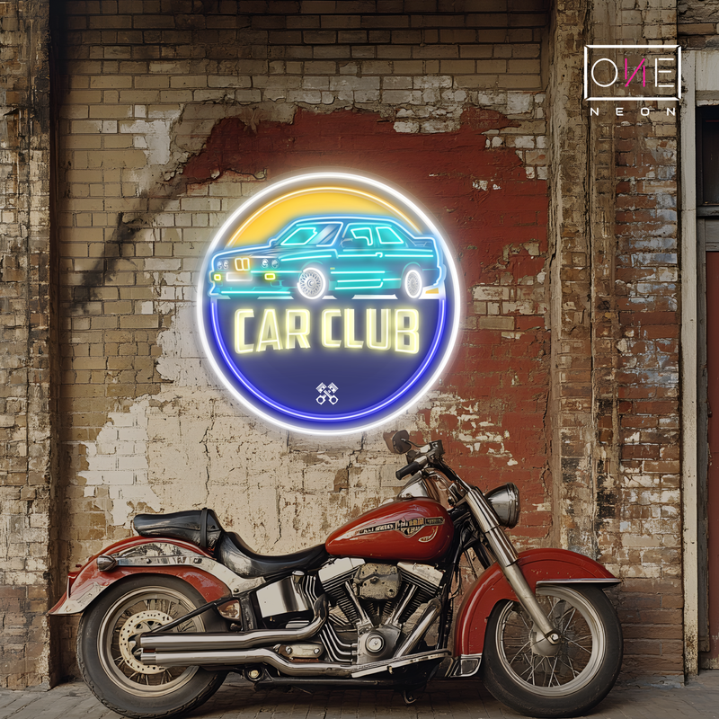 Enseigne au néon à LED Car Club Artwork