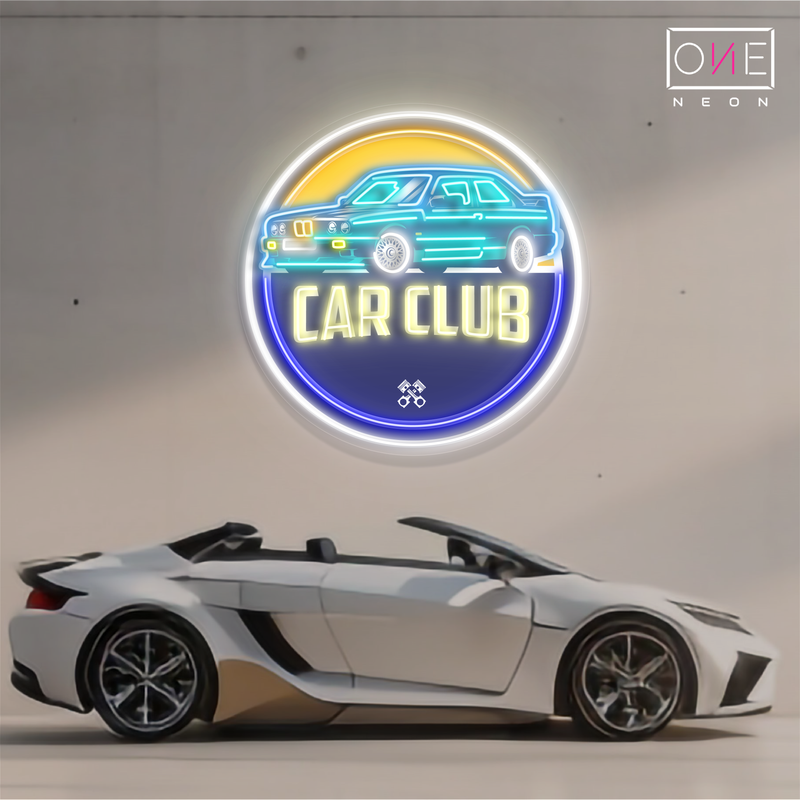 Enseigne au néon à LED Car Club Artwork