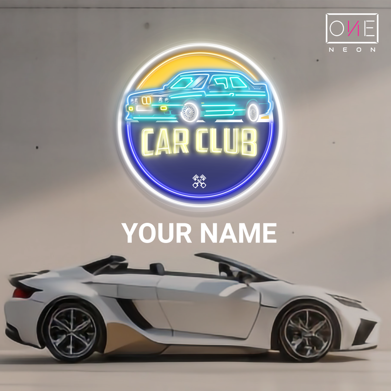 Enseigne au néon à LED Car Club Artwork