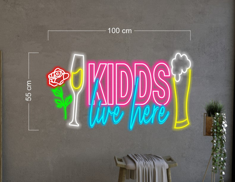 KIDDS LIVEHERE | LED Neon Sign