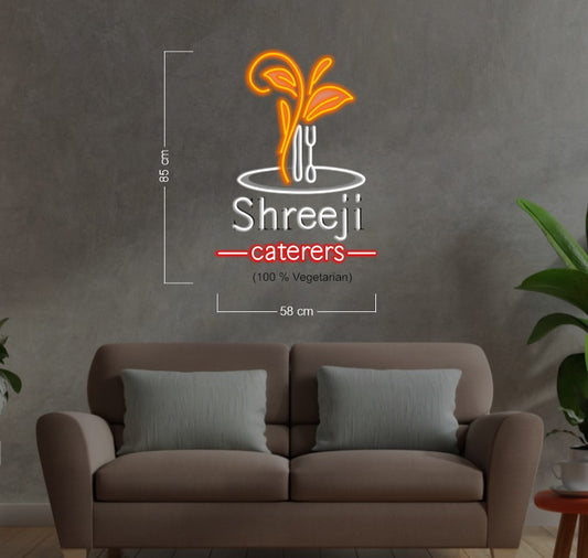 Shreeji caterers| LED Neon Sign (outdoor)