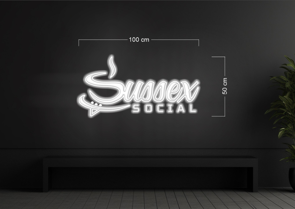 SUSSEX SOCIAL | LED Neon Sign + light box