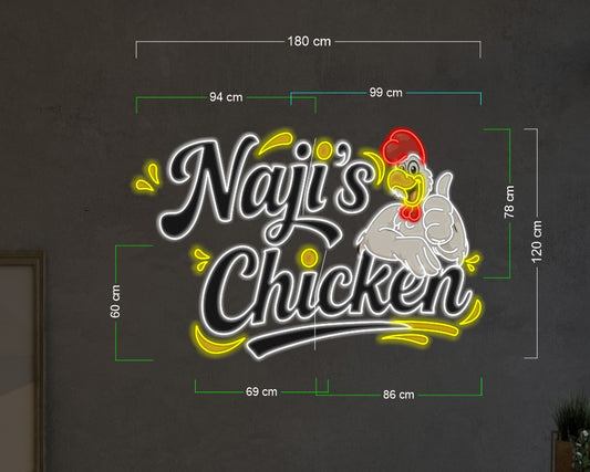 Naji' Chicken | LED Neon Sign