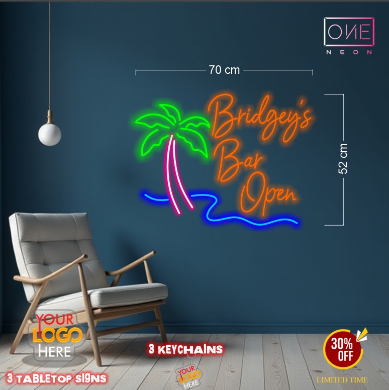 Bridgey’s Bar Open | LED Neon Sign