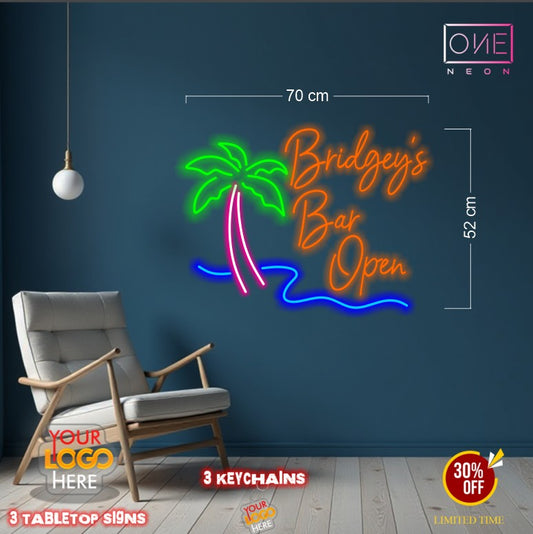 Bridgey’s Bar Open | LED Neon Sign
