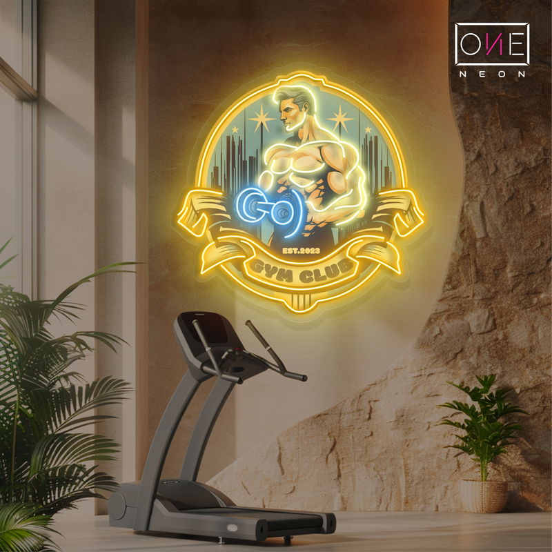 Panneau néon à LED Power Gym Club Artwork