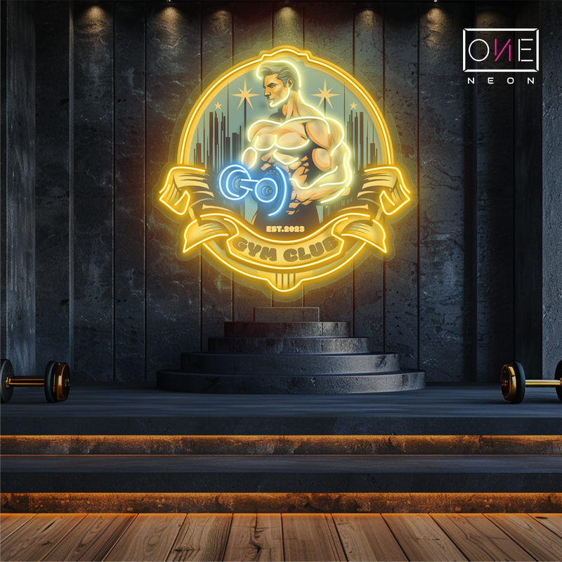 Panneau néon à LED Power Gym Club Artwork