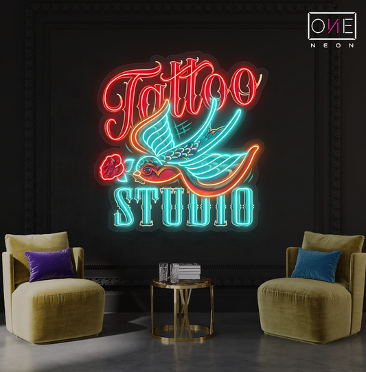 Enseigne au néon LED Tattoo Studio Artwork
