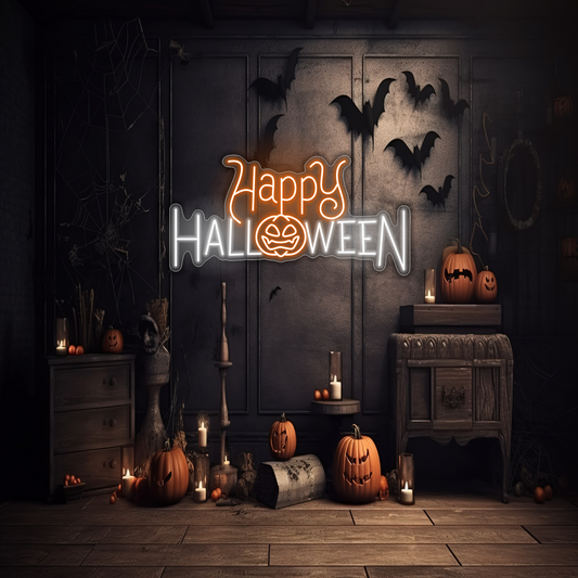 Happy Halloween LED Neon Sign