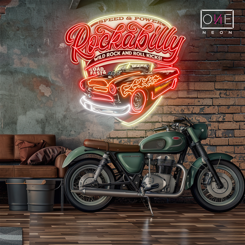 Panneau néon à LED Rockabilly Artwork