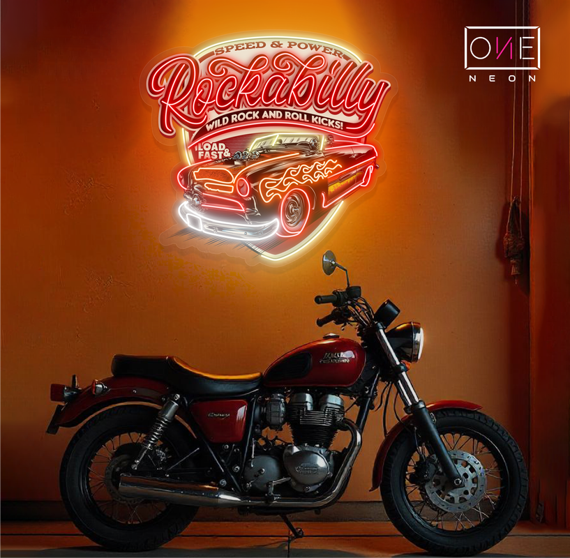 Panneau néon à LED Rockabilly Artwork