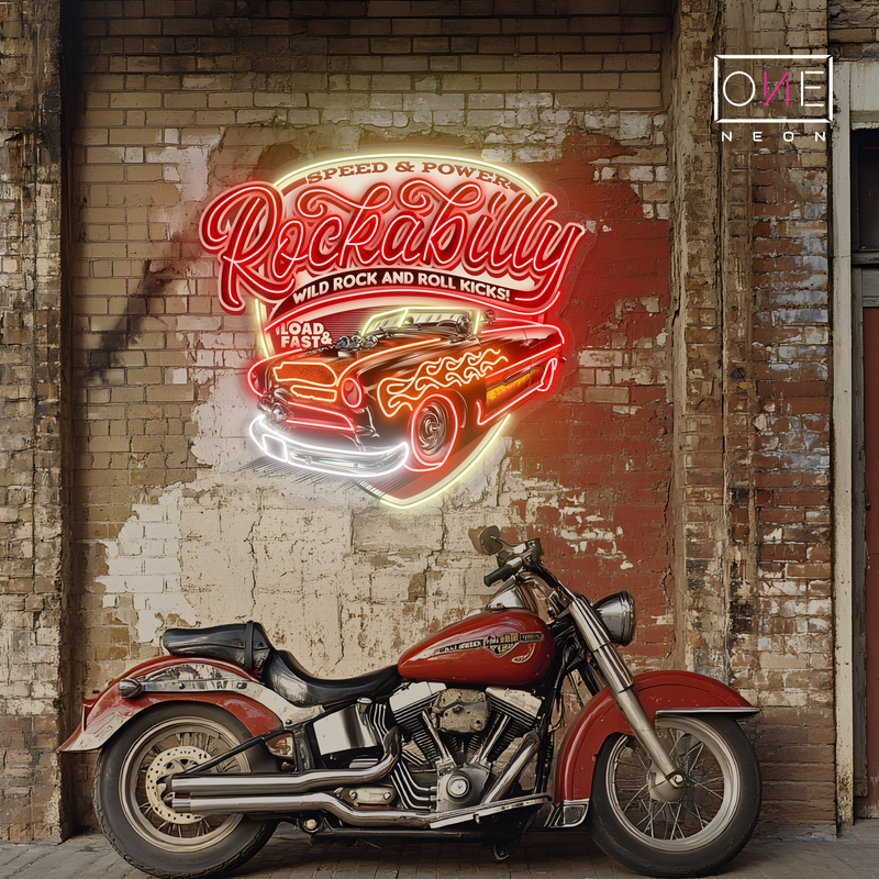 Panneau néon à LED Rockabilly Artwork