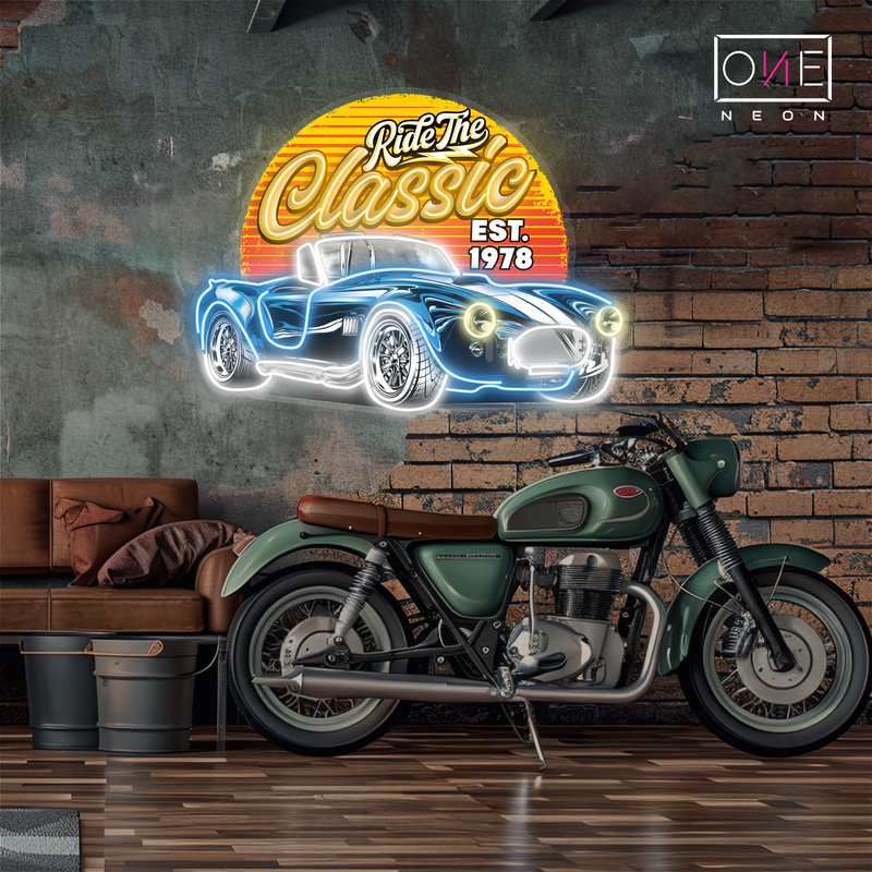 Enseigne au néon à LED Ride The Classic Artwork