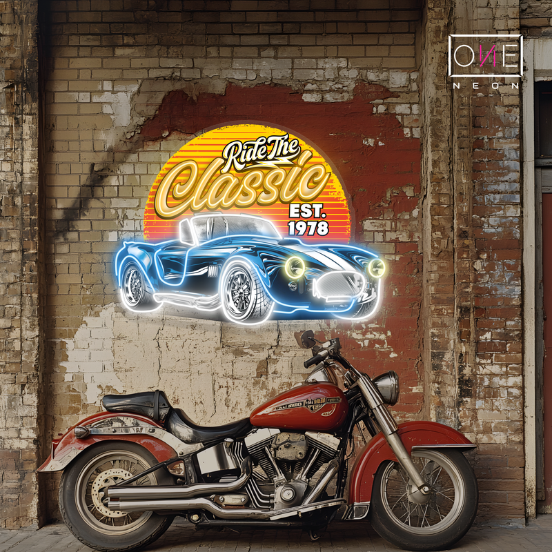 Enseigne au néon à LED Ride The Classic Artwork