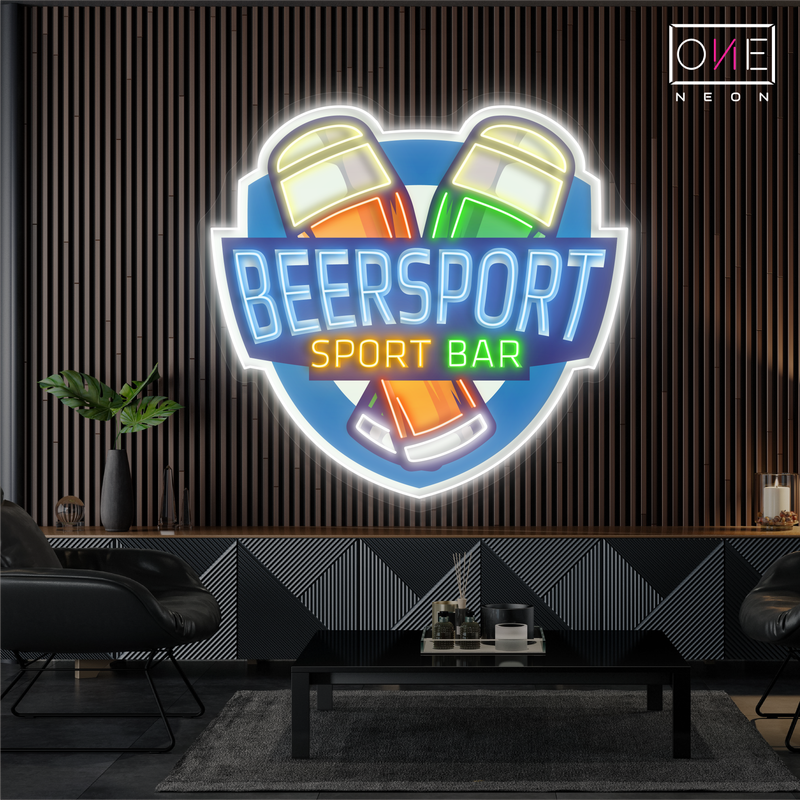 Enseigne au néon à LED BeerSport Bar Artwork