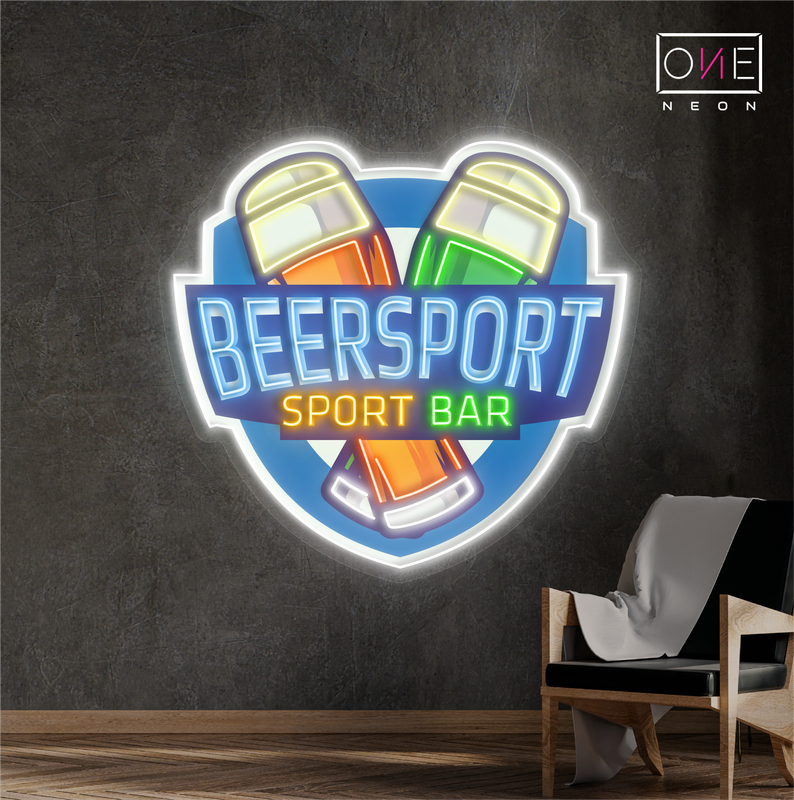 Enseigne au néon à LED BeerSport Bar Artwork