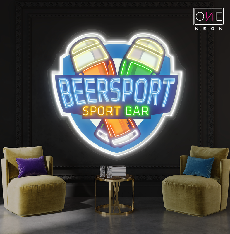 Enseigne au néon à LED BeerSport Bar Artwork