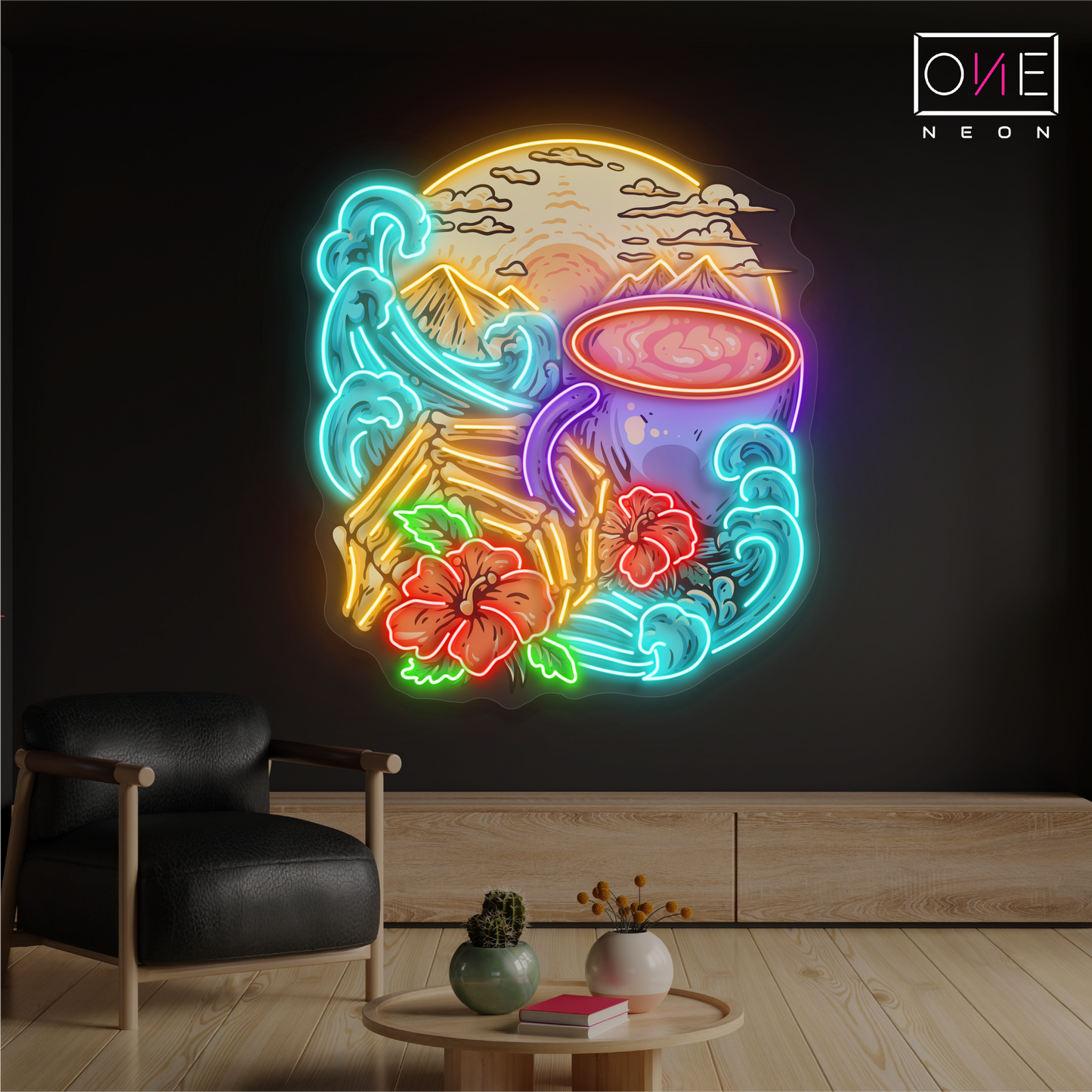 Enseigne au néon à LED Island Breeze Coffee