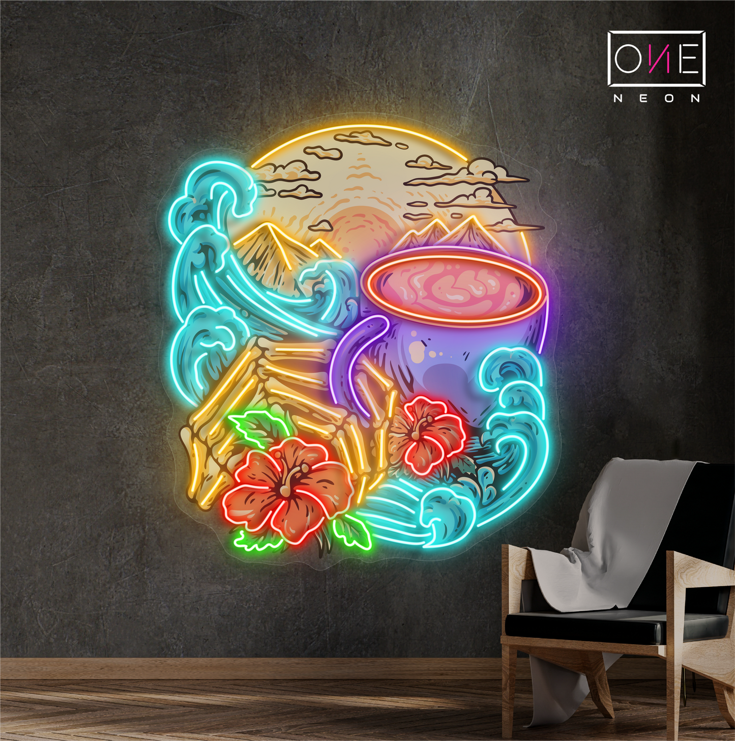 Enseigne au néon à LED Island Breeze Coffee