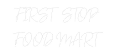 Néon personnalisé : PREMIER ARRÊT
...