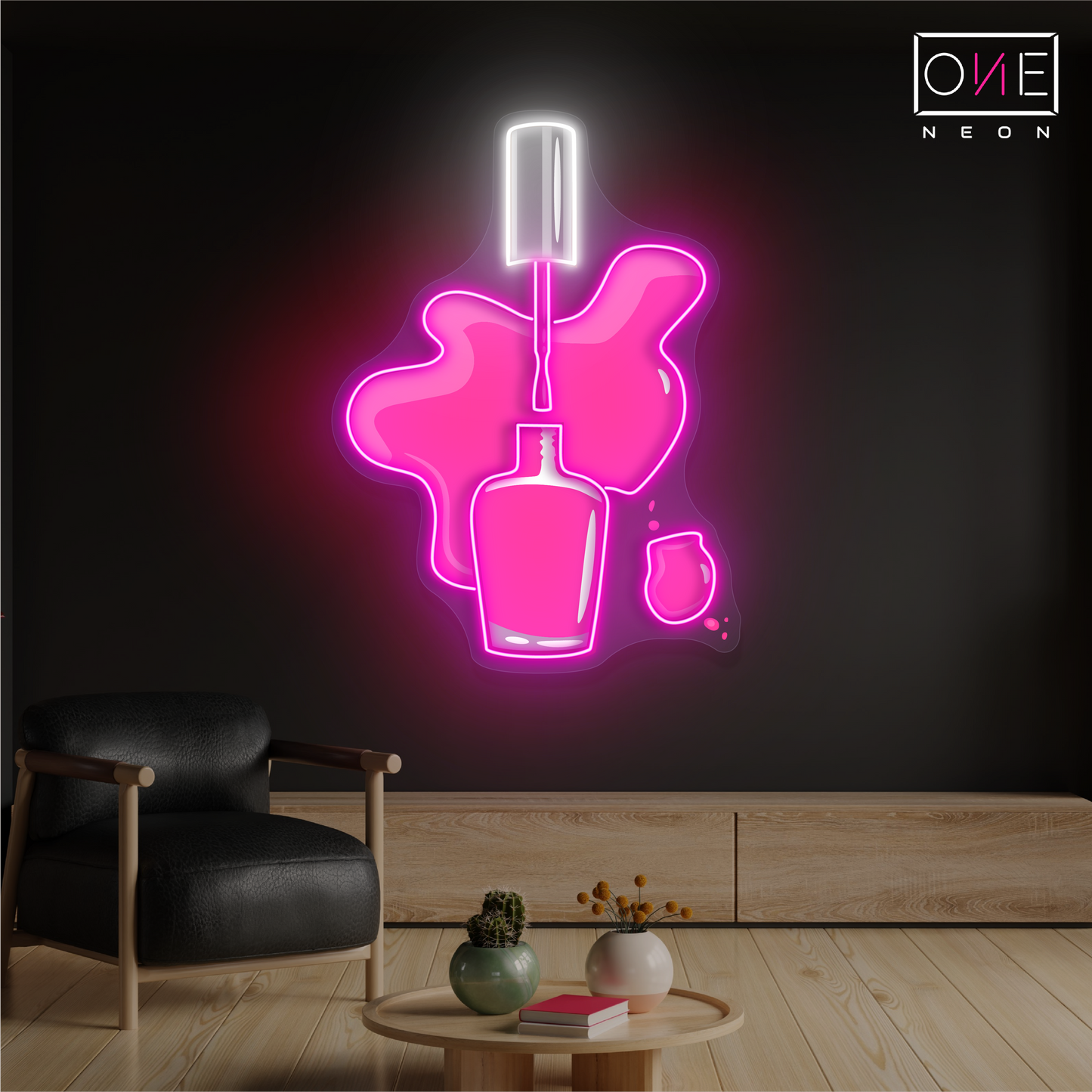 Panneau néon LED avec illustration de perfection polie