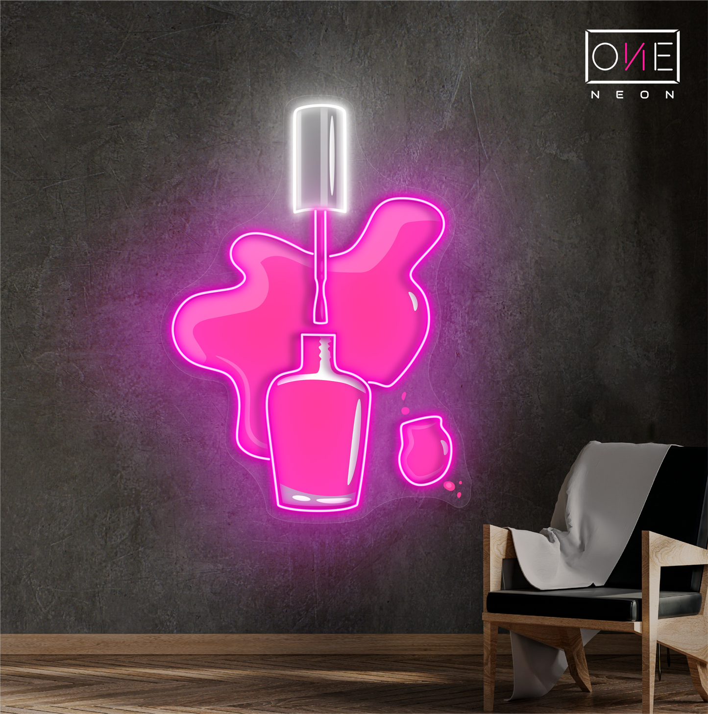Panneau néon LED avec illustration de perfection polie