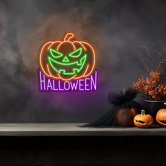Halloween Pumpkin LED Neon Sign