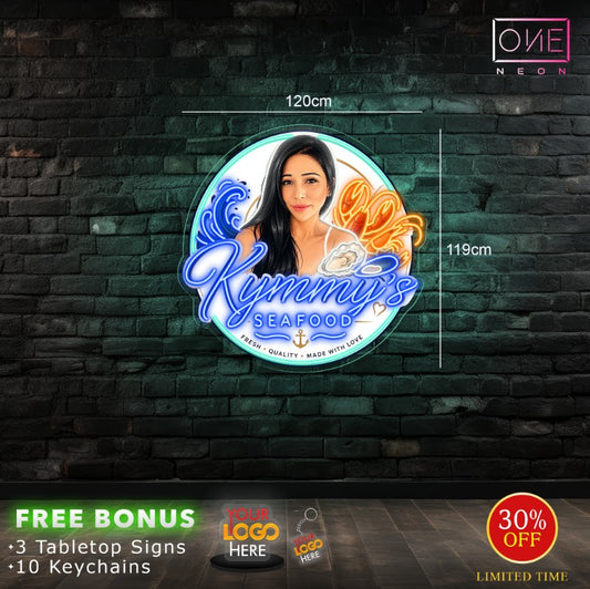Kymmy's SEAFOOD | LED Neon Sign (2 signs)