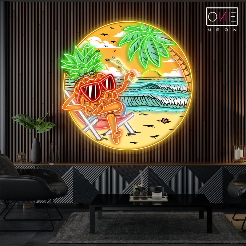Enseigne au néon à LED Pineapple Paradise Artwork