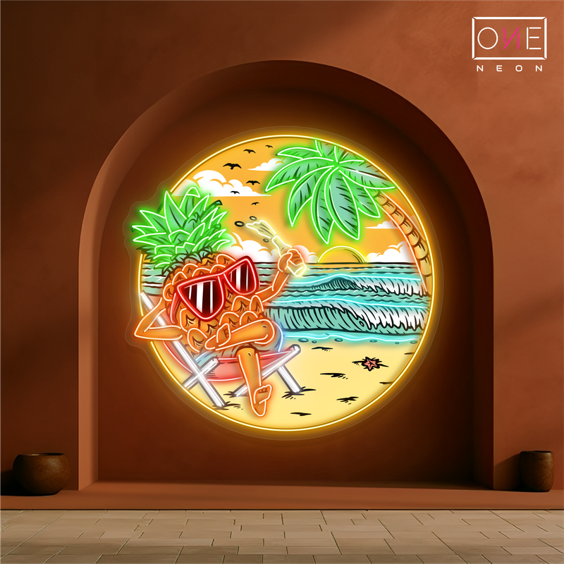 Enseigne au néon à LED Pineapple Paradise Artwork