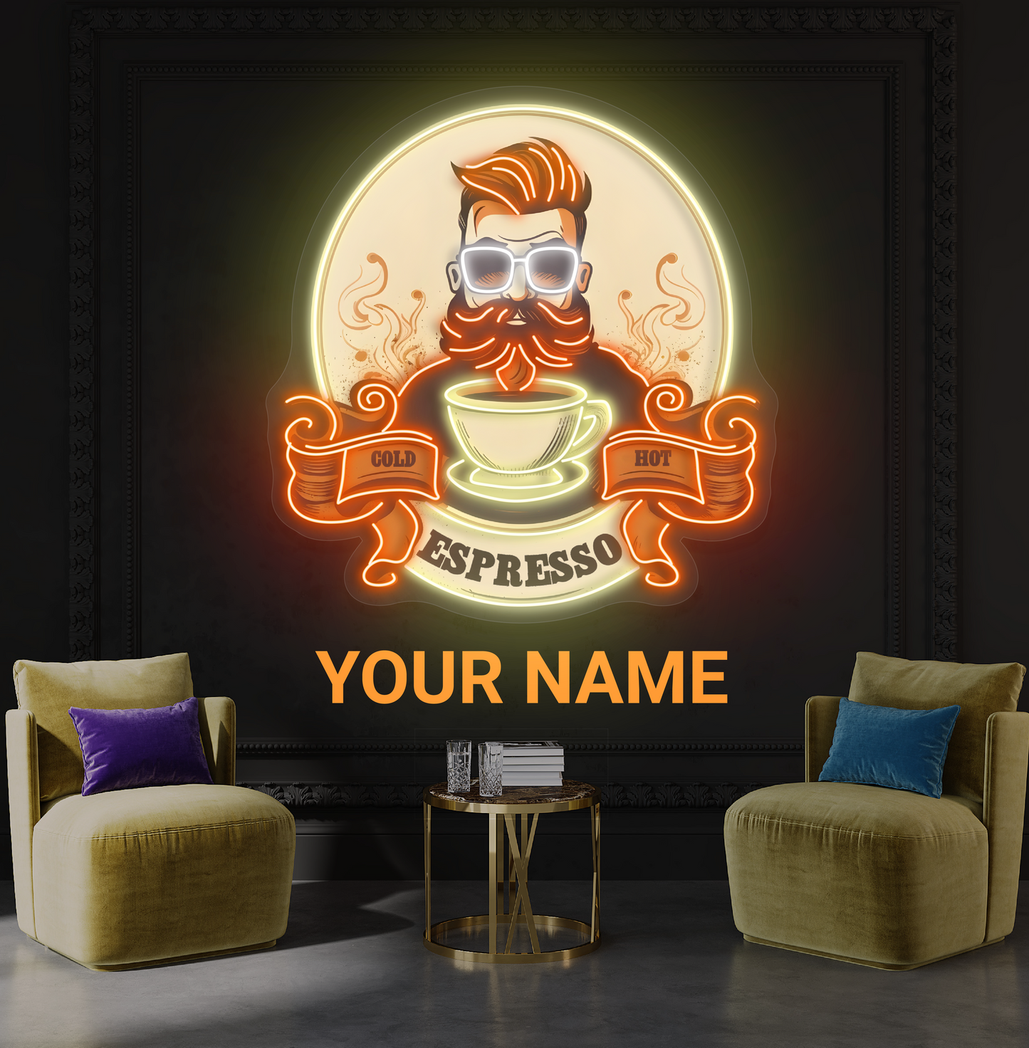 Enseigne au néon à LED Hipster Espresso