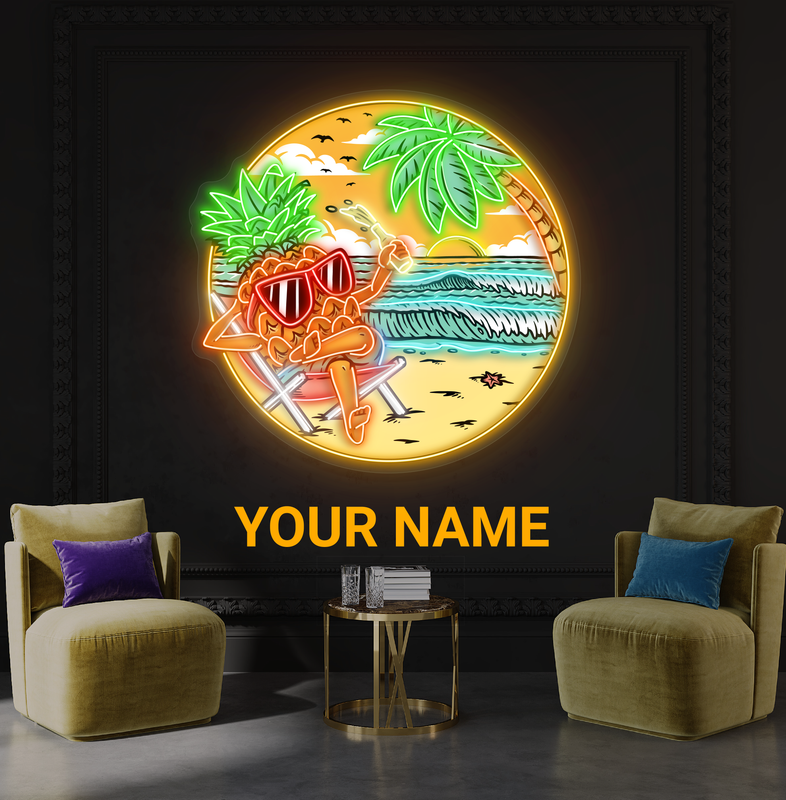 Enseigne au néon à LED Pineapple Paradise Artwork